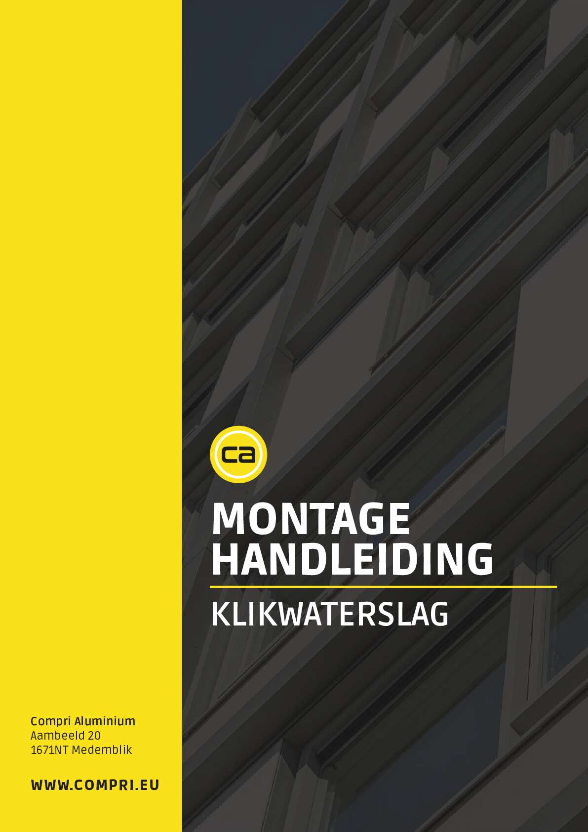 Montagehandleiding Klikwaterslag