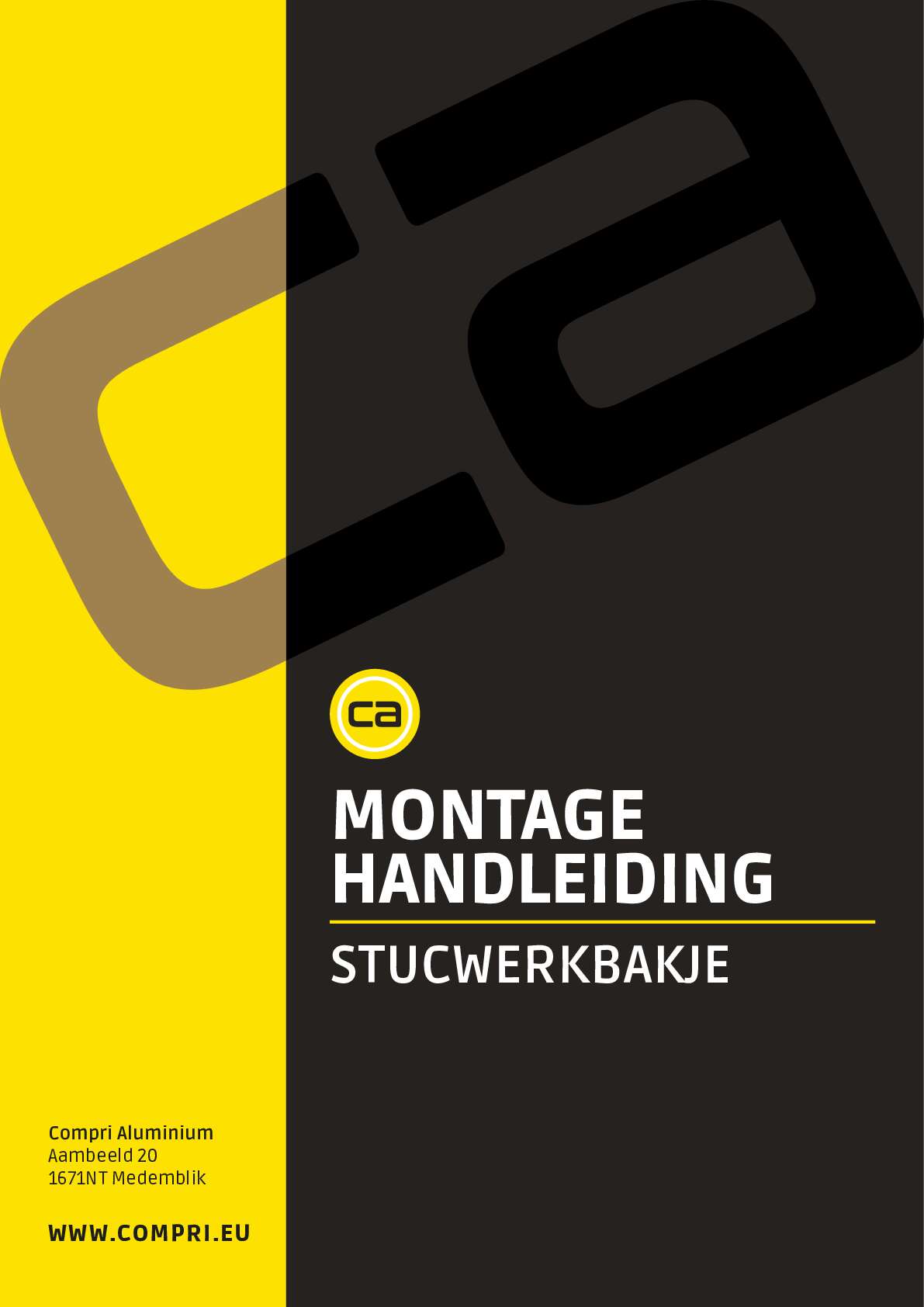 Montagehandleiding Stucwerkbakje