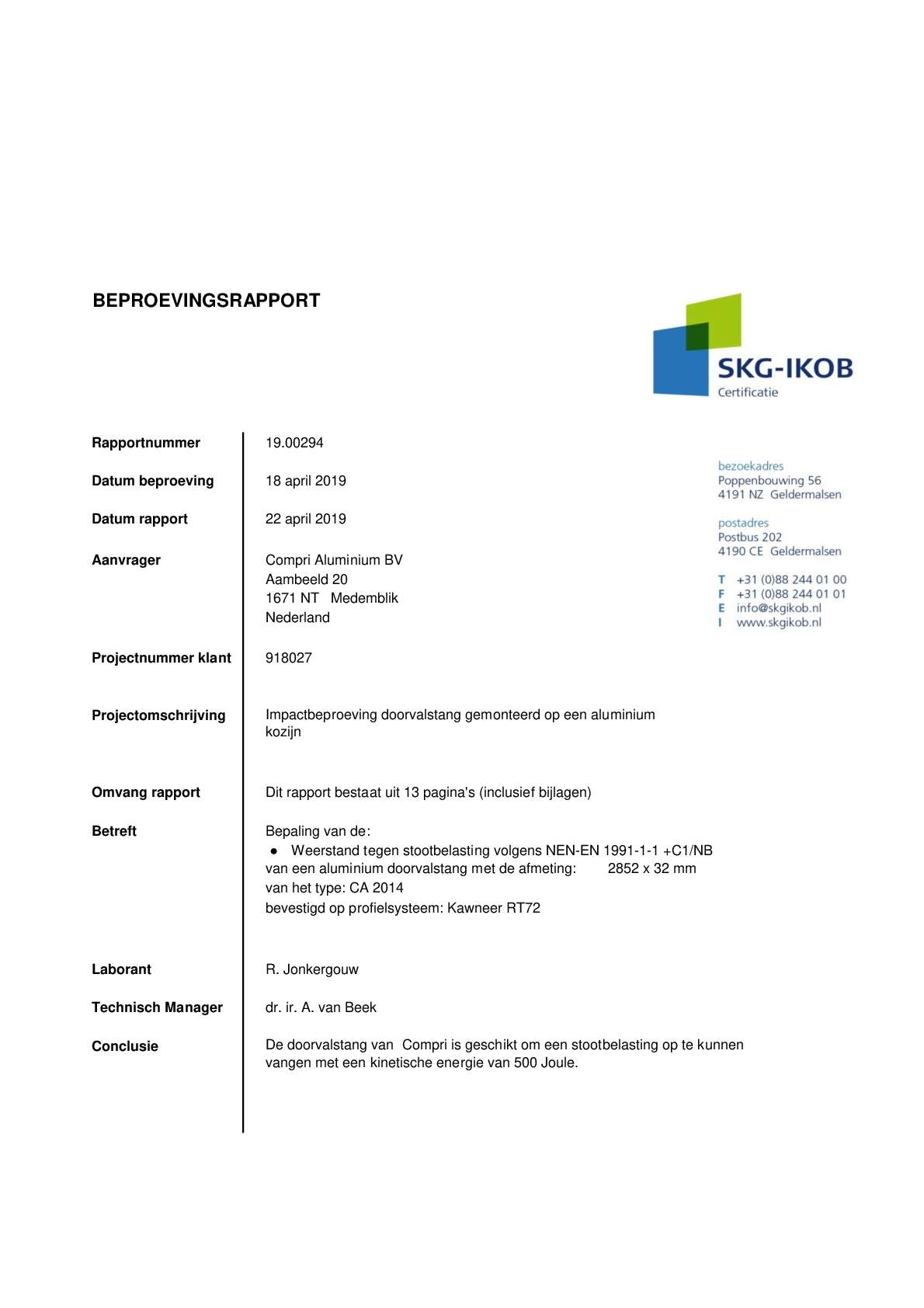 Rapport 19.00294 CA2014