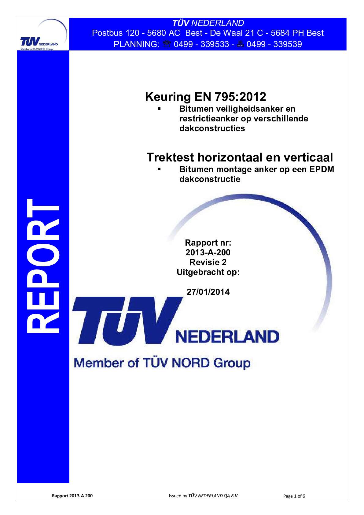 Testrapport Montageanker