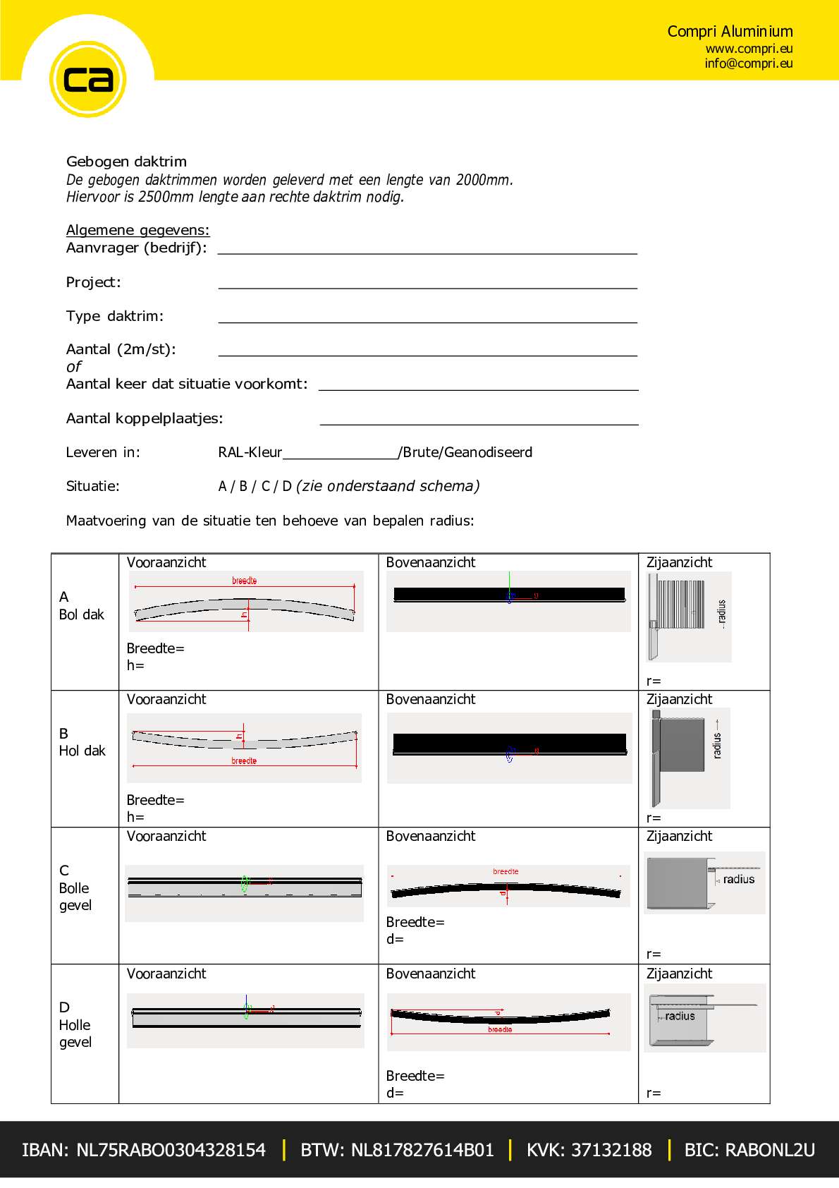 Gebogen Daktrimmen
