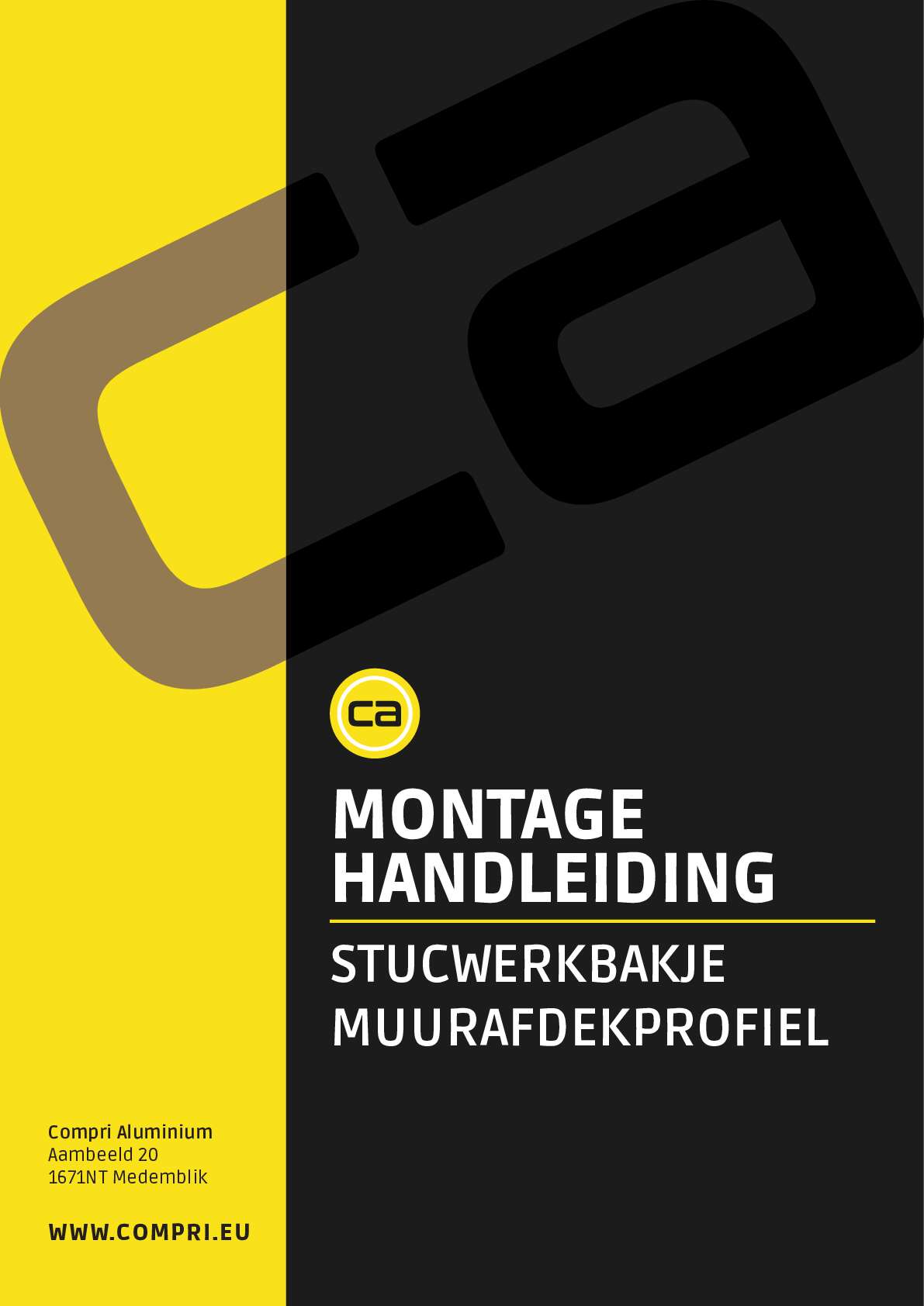 Montagehandleiding Stucwerkbakje Muurafdekprofiel